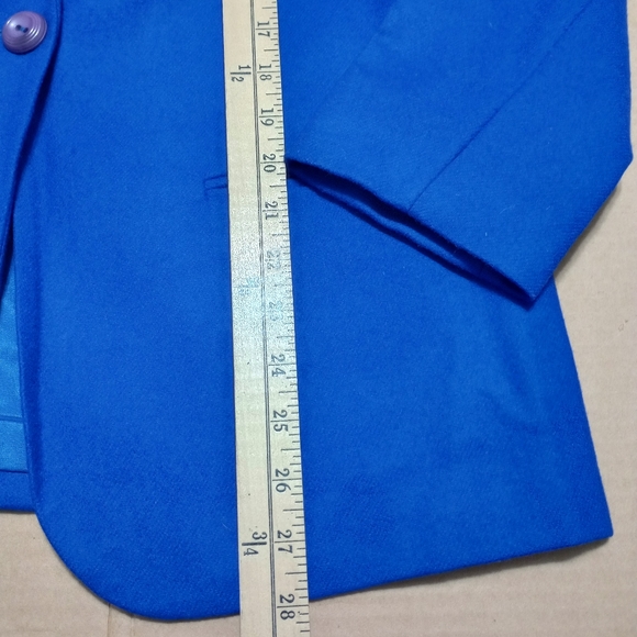 100% Pure Wool Sag Harbor Blue Women's Blazer Jacket Size 10 - Picture 10 of 11